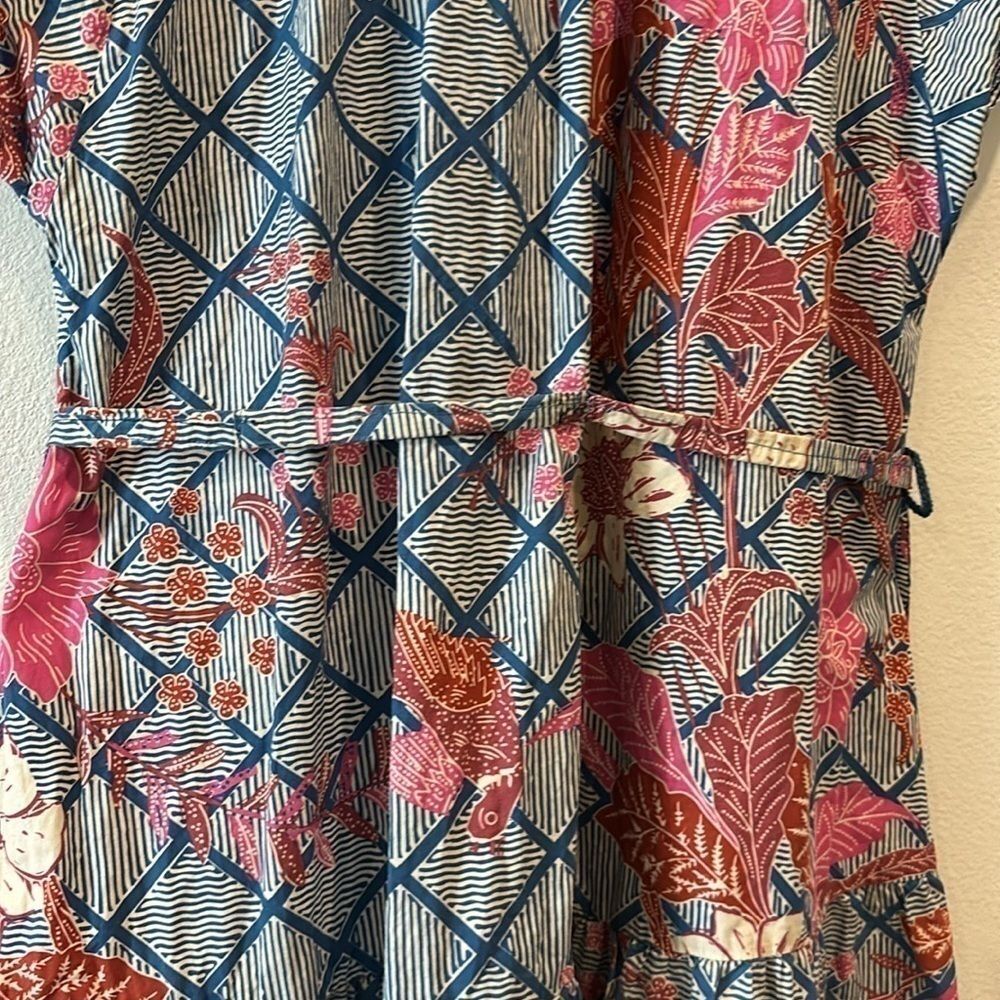 Apiece Apart Nyang Nyang Dress Indo Batik Size 10 100% Organic Cotton‌‌‌‌ - Picture 10 of 16